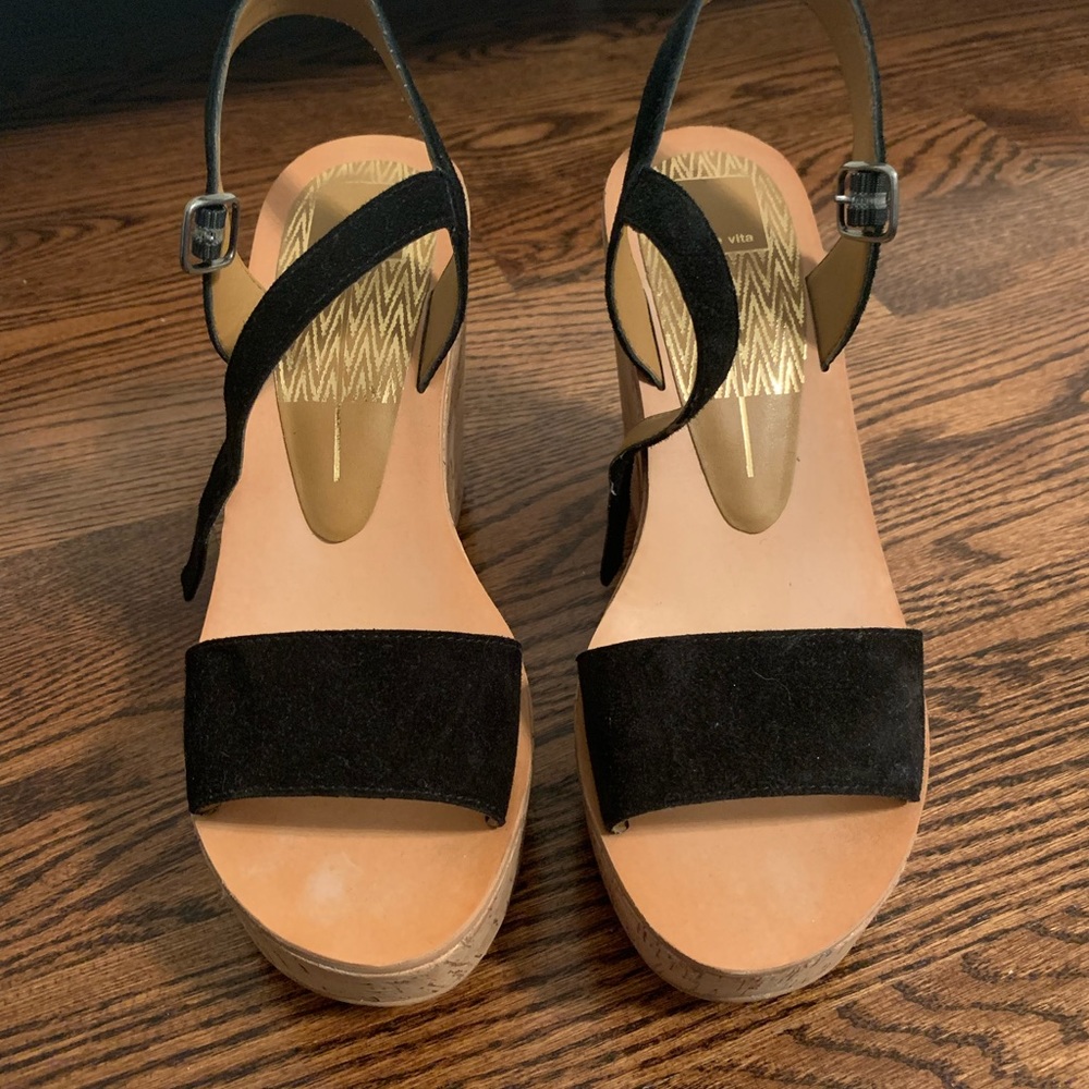 Chunky cork dolce vita heels size 9